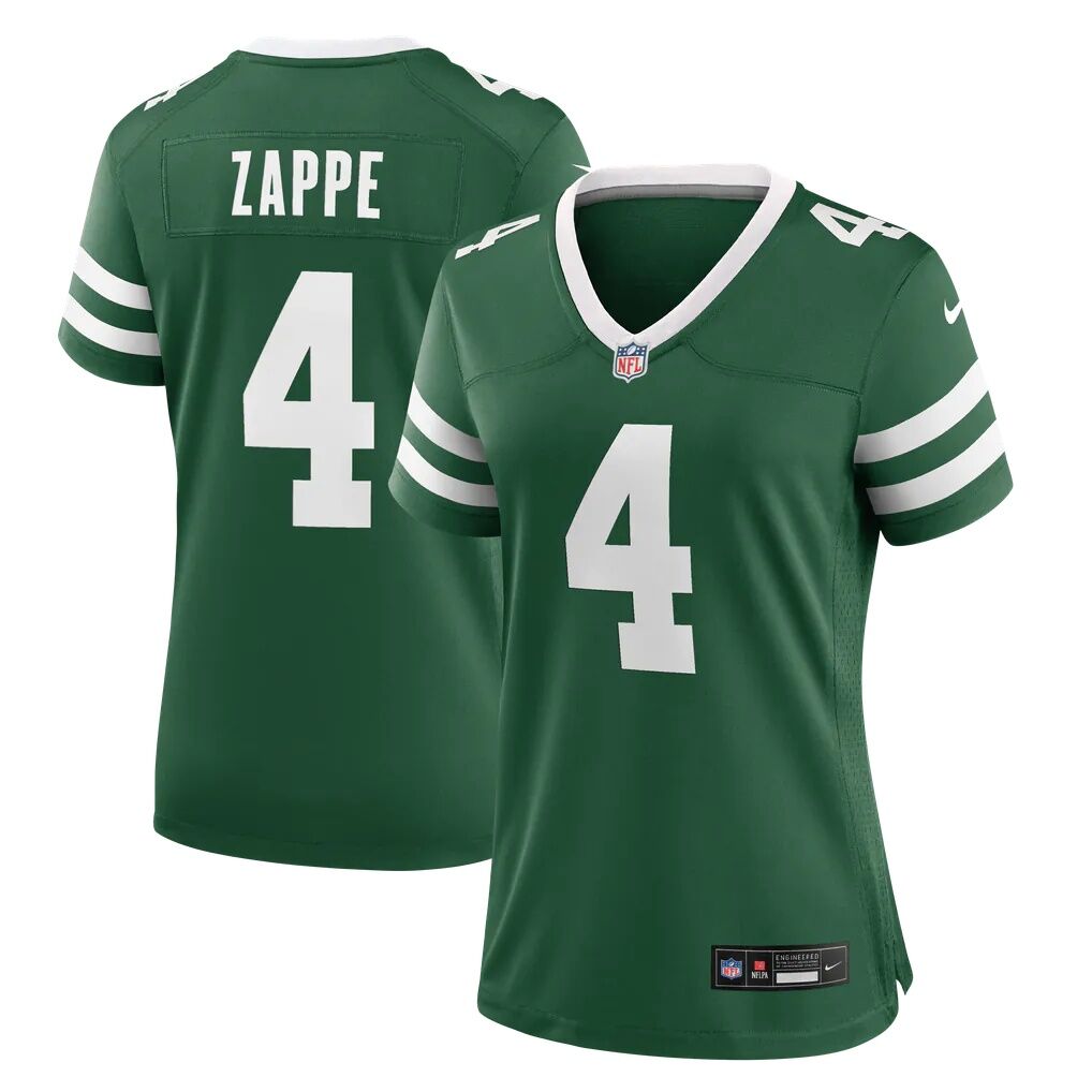 Bailey Zappe New York Jets Nike Women's Team Game Jersey - Legacy Green