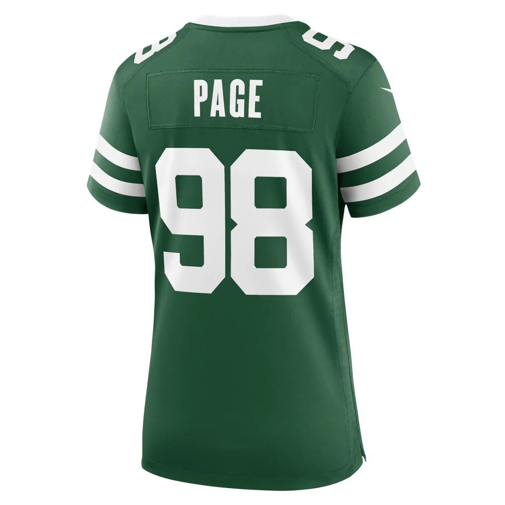 Payton Page New York Jets Nike Women's Team Game Jersey - Legacy Green