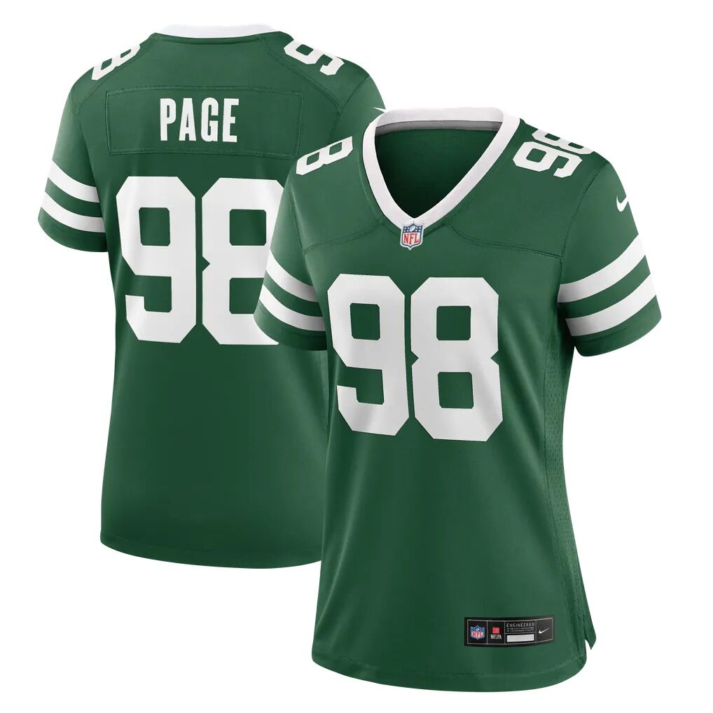 Payton Page New York Jets Nike Women's Team Game Jersey - Legacy Green
