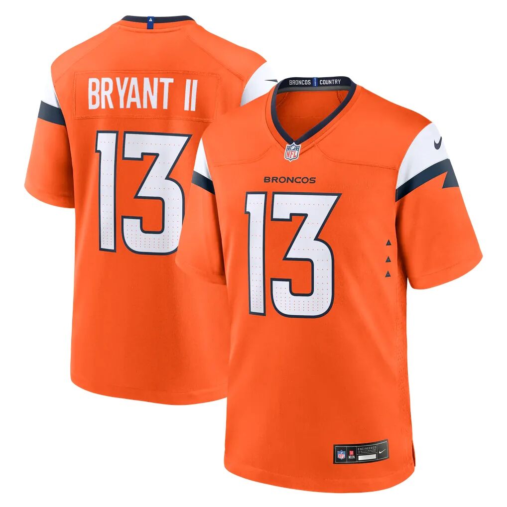 Pat Bryant Denver Broncos Nike Team Game Jersey - Orange - Front View