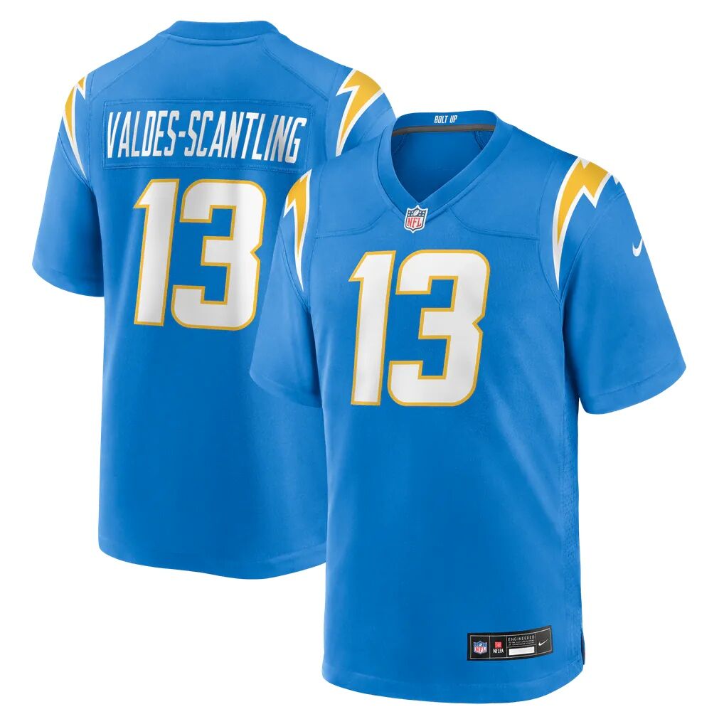 Marquez Valdes-Scantling Los Angeles Chargers Nike Game Player Jersey - Powder Blue