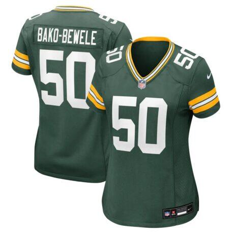 Zach Bako-Bewele Green Bay Packers Nike Women's Team Game Jersey - Green - Front View