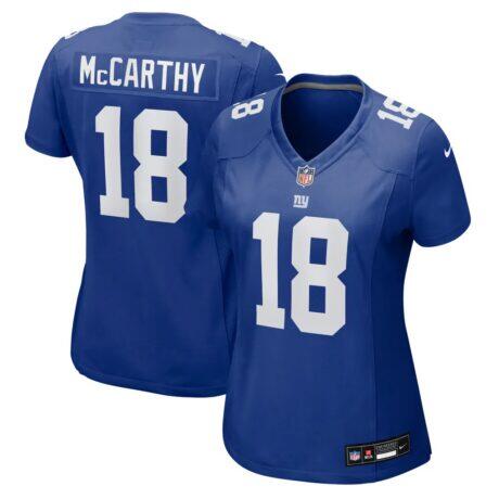 J.J. McCarthy New York Giants Nike Women's Team Game Jersey - - Front View
