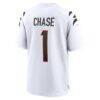 Ja'Marr Chase Cincinnati Bengals Nike Game Jersey - White - Detail View