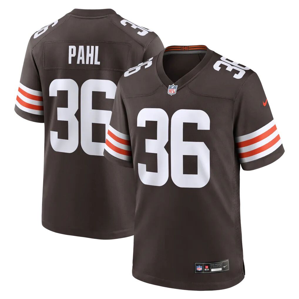Wes Pahl Cleveland Browns Nike Team Game Jersey - Brown - Front View