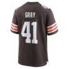 Eric Gray Cleveland Browns Nike Team Game Jersey - Brown - Alt2