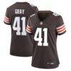 Eric Gray Cleveland Browns Nike Women's Team Game Jersey - Brown - Front View