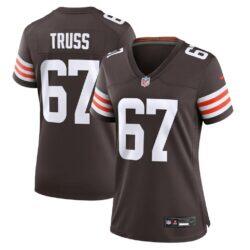Xavier Truss Cleveland Browns Nike Women's Team Game Jersey - Brown - Front View