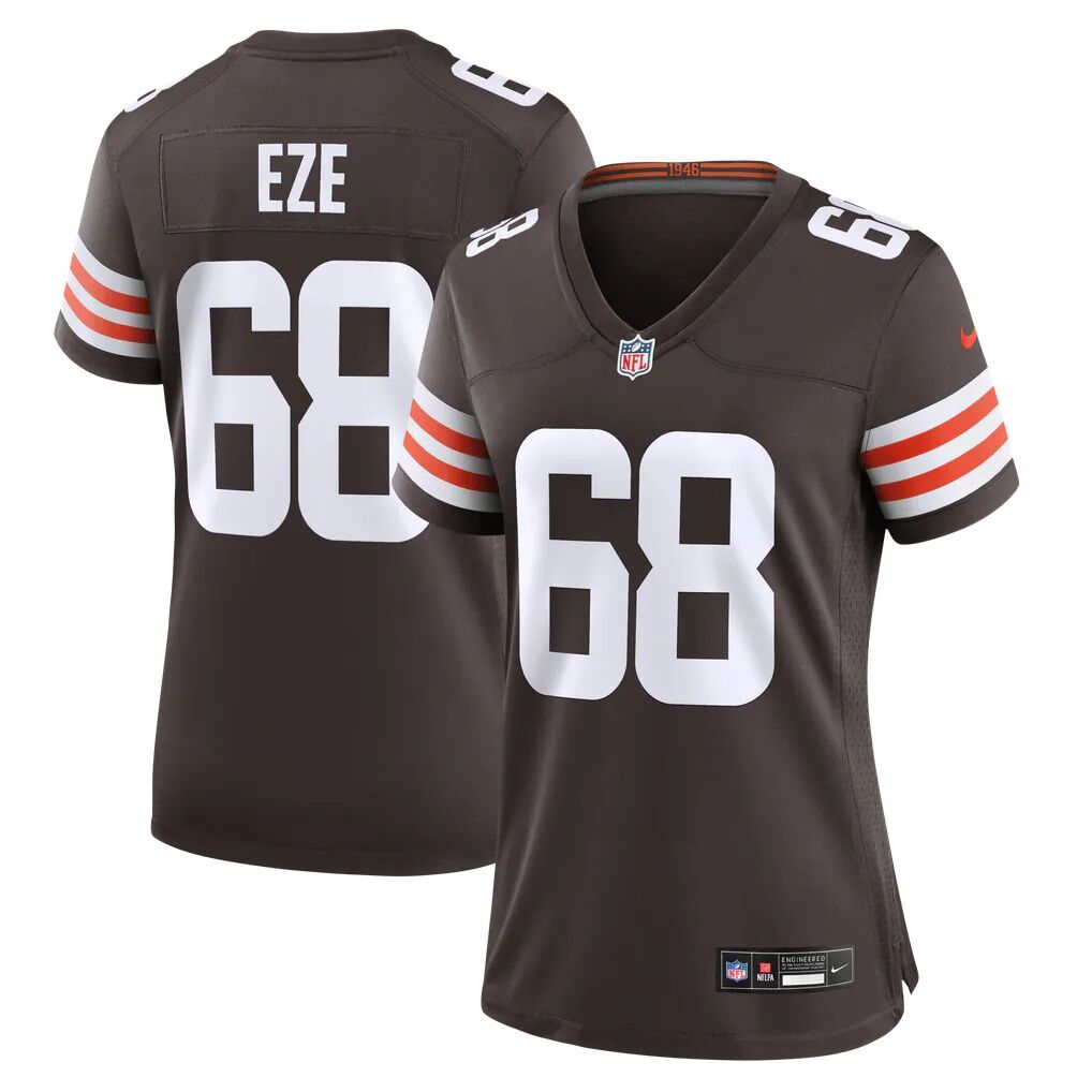 Obinna Eze Cleveland Browns Nike Women's Team Game Jersey - Brown - Front View