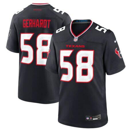 Gavin Gerhardt Houston Texans Nike Team Game Jersey - Navy - Front View