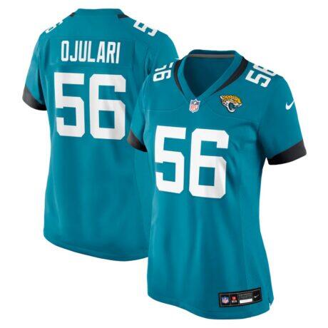 BJ Ojulari Jacksonville Jaguars Nike Women's Team Game Jersey - Teal - Front View