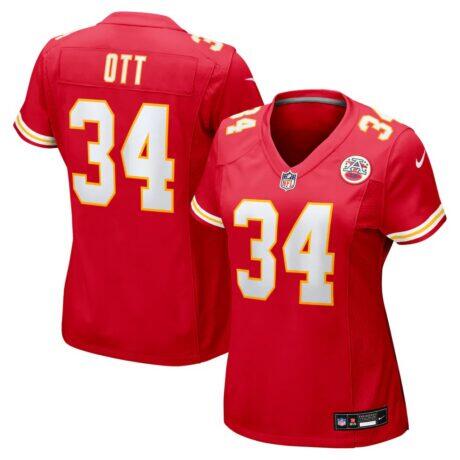 Jaydn Ott Kansas City Chiefs Nike Women's Team Game Jersey - Red - Front View