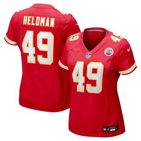 Michael Heldman Kansas City Chiefs Nike Women's Team Game Jersey - Red - Front View