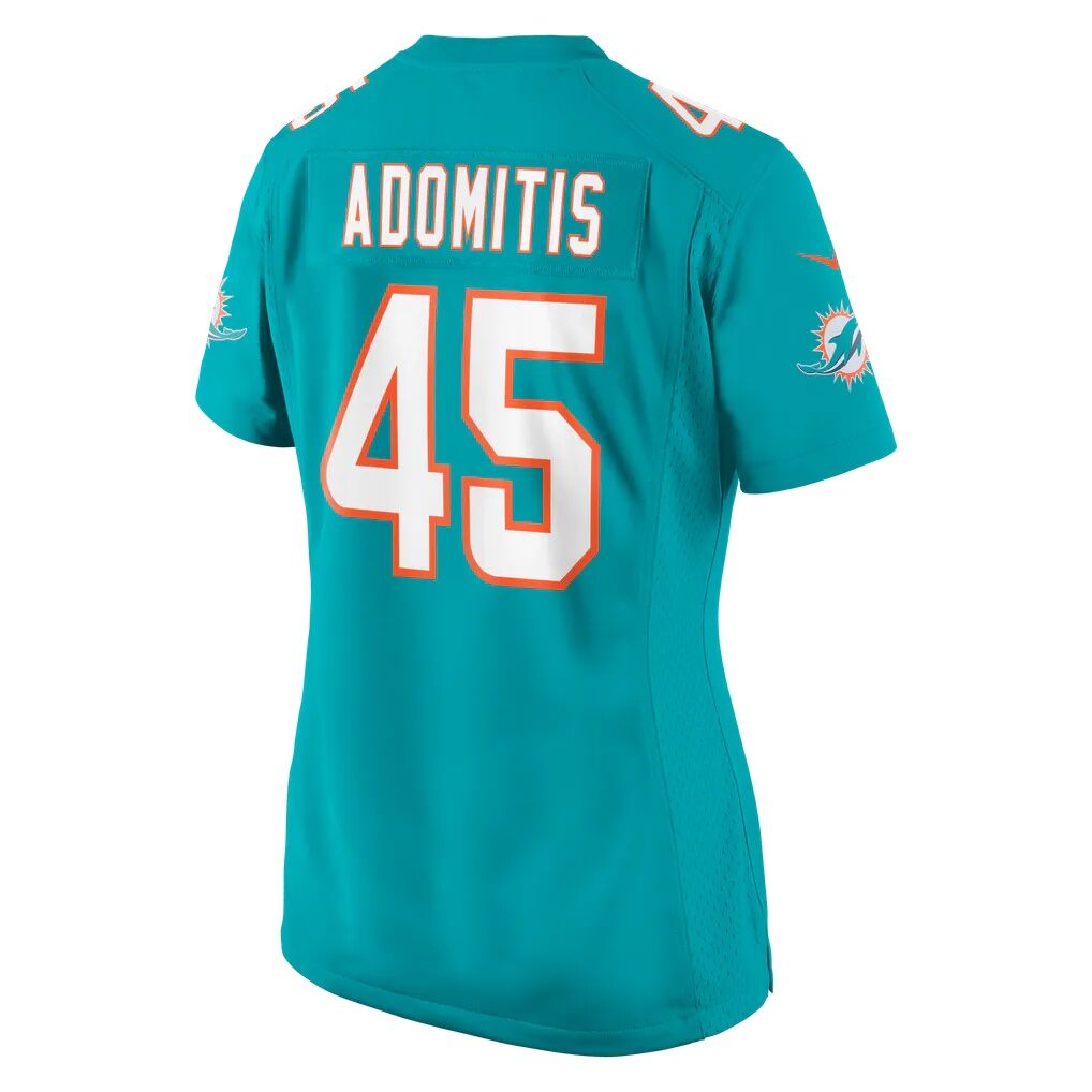 Cal Adomitis Miami Dolphins Nike Women's Team Game Jersey - Aqua