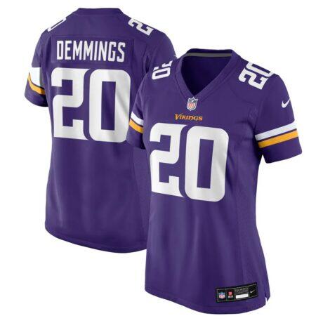 Charles Demmings Minnesota Vikings Nike Women's Team Game Jersey - Purple - Front View