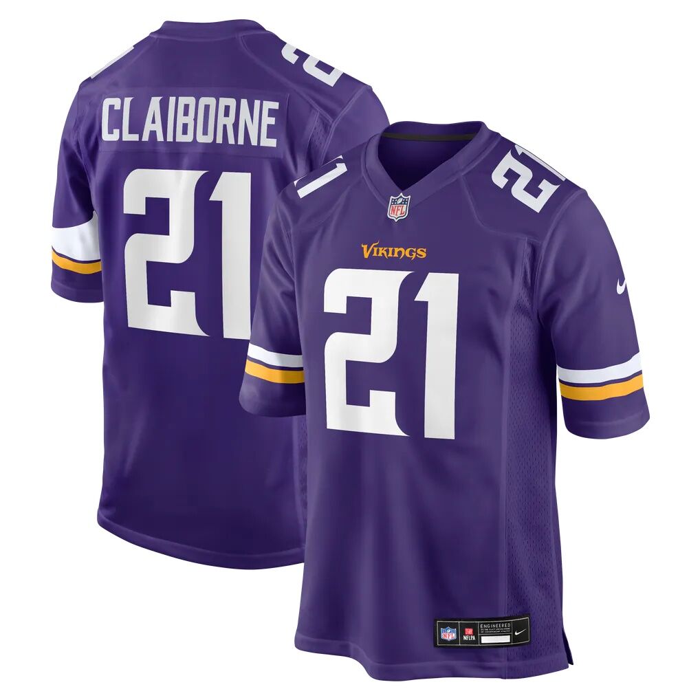 Demond Claiborne Minnesota Vikings Nike Team Game Jersey
