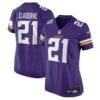 Demond Claiborne Minnesota Vikings Nike Women's Team Game Jersey - Purple - Front View