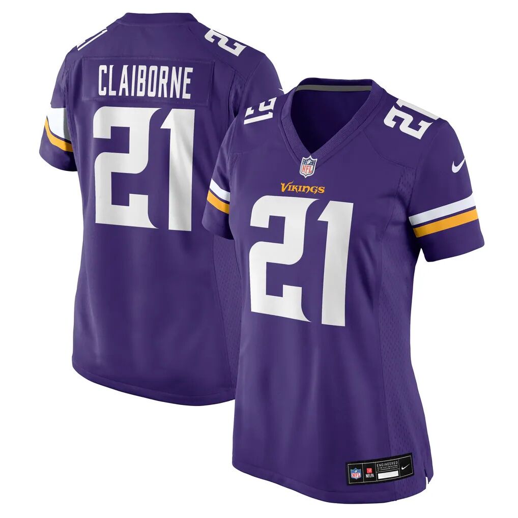 Demond Claiborne Minnesota Vikings Nike Women's Team Game Jersey