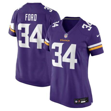 Jerome Ford Minnesota Vikings Nike Women's Team Game Jersey - Purple - Front View