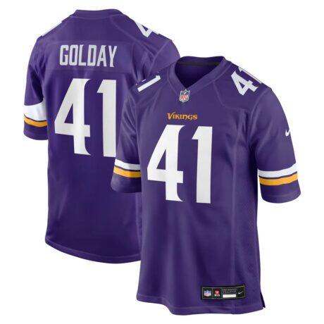 Jake Golday Minnesota Vikings Nike Team Game Jersey - Purple - Front View