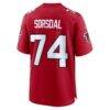 Colby Sorsdal Atlanta Falcons Nike Team Game Jersey - Red - Detail View