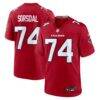 Colby Sorsdal Atlanta Falcons Nike Team Game Jersey - Red - Front View