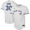 Alejandro Kirk Toronto Blue Jays Nike Youth Home Replica Jersey - White - Front View