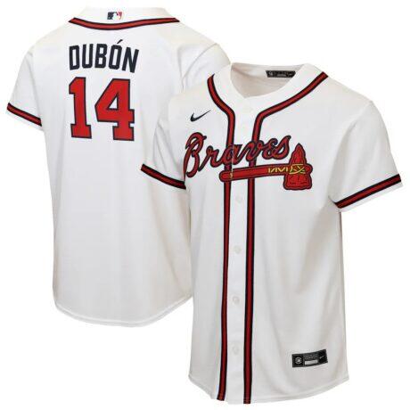 Mauricio Dubón Atlanta Braves Nike Youth Home Replica Jersey - White - Front View