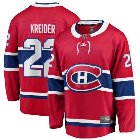 Chris Kreider Montreal Canadiens Fashion7 Home Breakaway Jersey - Red - Front View