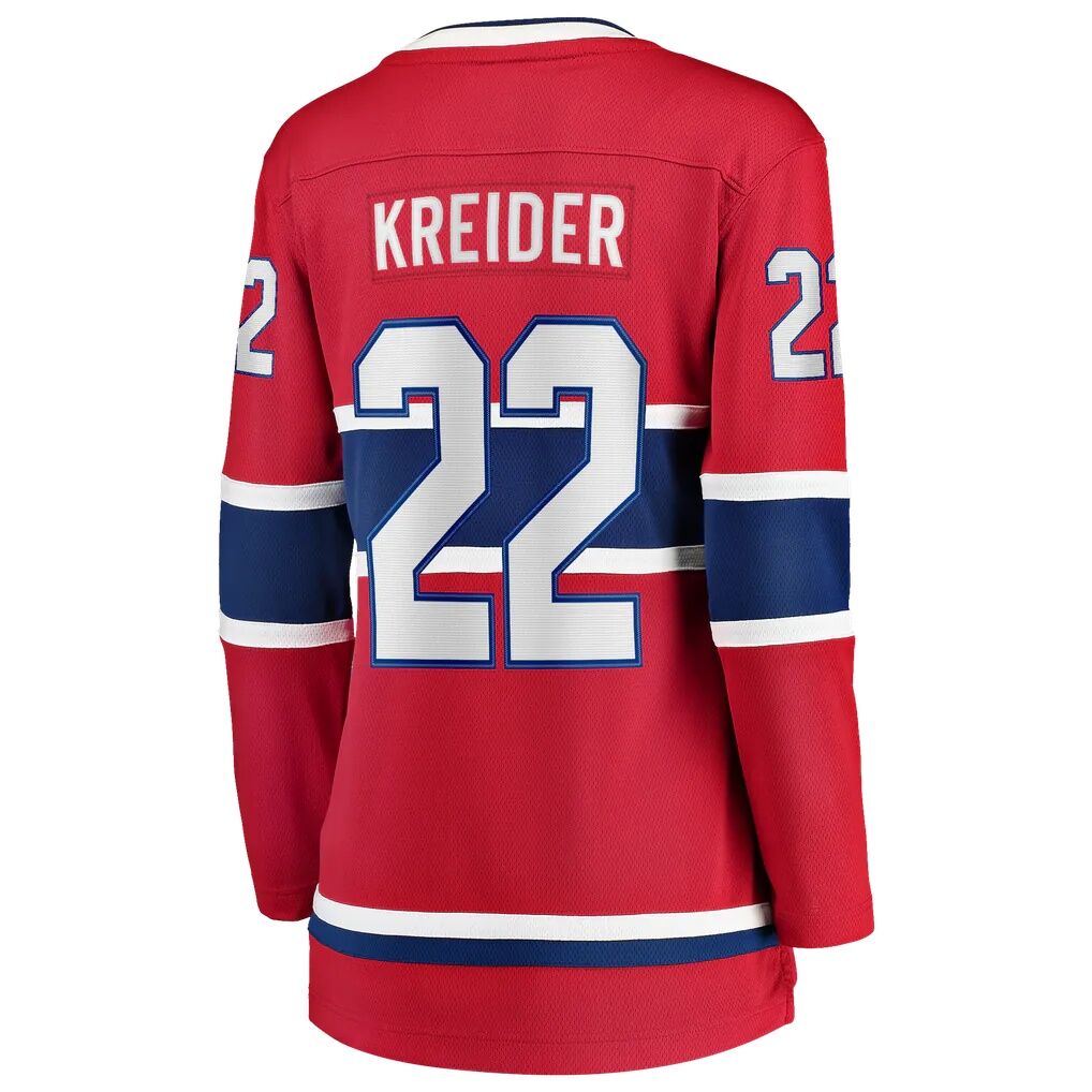 Chris Kreider Montreal Canadiens Fashion7 Women's Home Breakaway Jersey