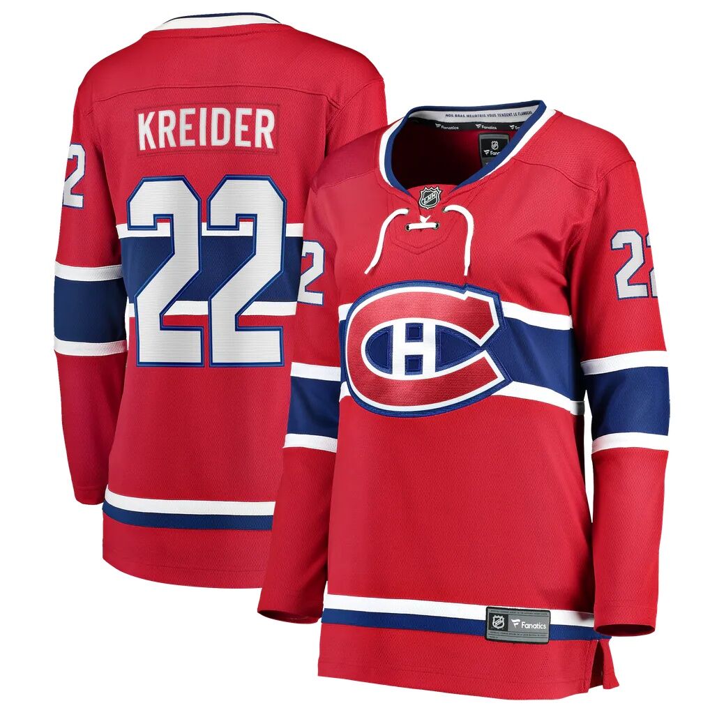 Chris Kreider Montreal Canadiens Fashion7 Women's Home Breakaway Jersey