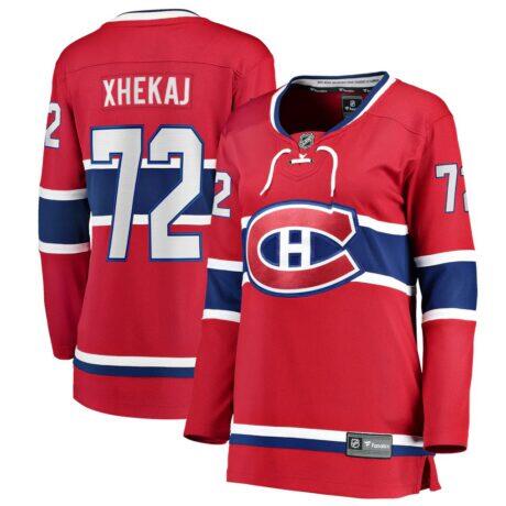 Arber Xhekaj Montreal Canadiens Fashion7 Women's Home Breakaway Jersey - Red - Front View