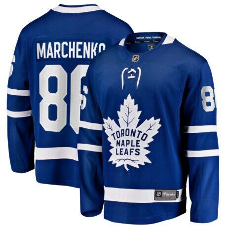 Kirill Marchenko Toronto Maple Leafs Fashion7 Home Breakaway Jersey - Blue - Front View