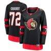 Thomas Chabot Ottawa Senators Fashion7 Women's Home Breakaway Jersey - Black - Front View