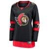 Thomas Chabot Ottawa Senators Fashion7 Women's Home Breakaway Jersey - Black - Side View