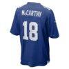J.J. McCarthy New York Giants Nike Youth Team Game Jersey - - Alt1
