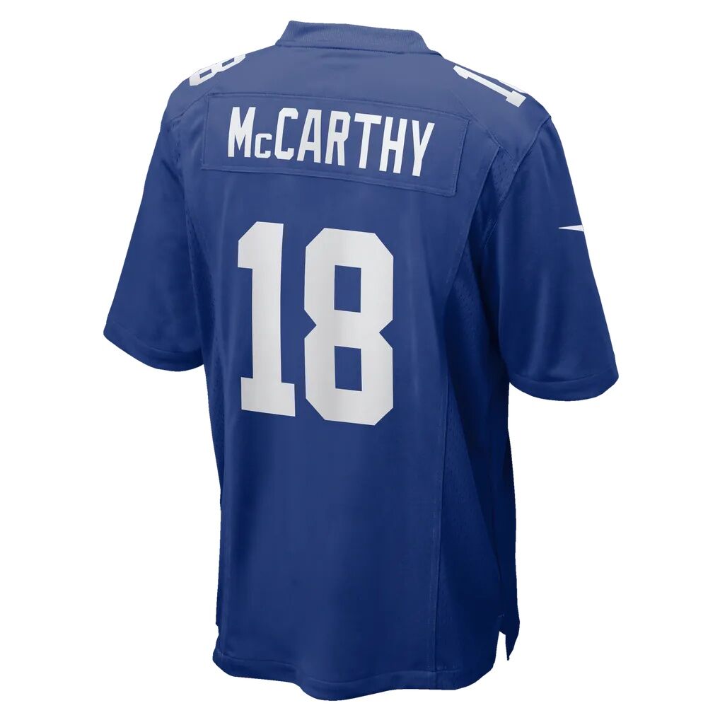 J.J. McCarthy New York Giants Nike Youth Team Game Jersey - Royal