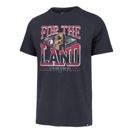 Cleveland Guardians '47 For the Land Franklin T-Shirt - Navy - Front View