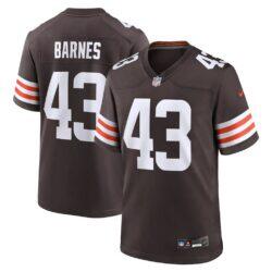 Krys Barnes Cleveland Browns Nike Team Game Jersey - Brown - Front View