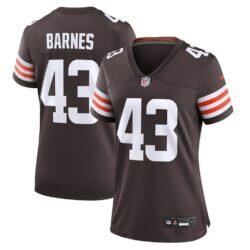 Krys Barnes Cleveland Browns Nike Women's Team Game Jersey - Brown - Front View