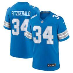 Bishop Fitzgerald Detroit Lions Nike Team Game Jersey - Blue - Front View