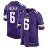 Johnny Hekker Minnesota Vikings Nike Team Game Jersey - Purple - Front View