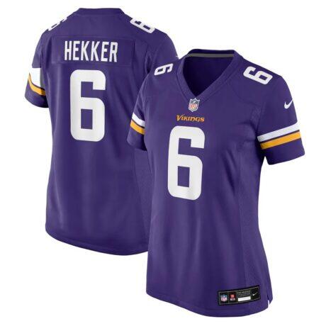 Johnny Hekker Minnesota Vikings Nike Women's Team Game Jersey - Purple - Front View