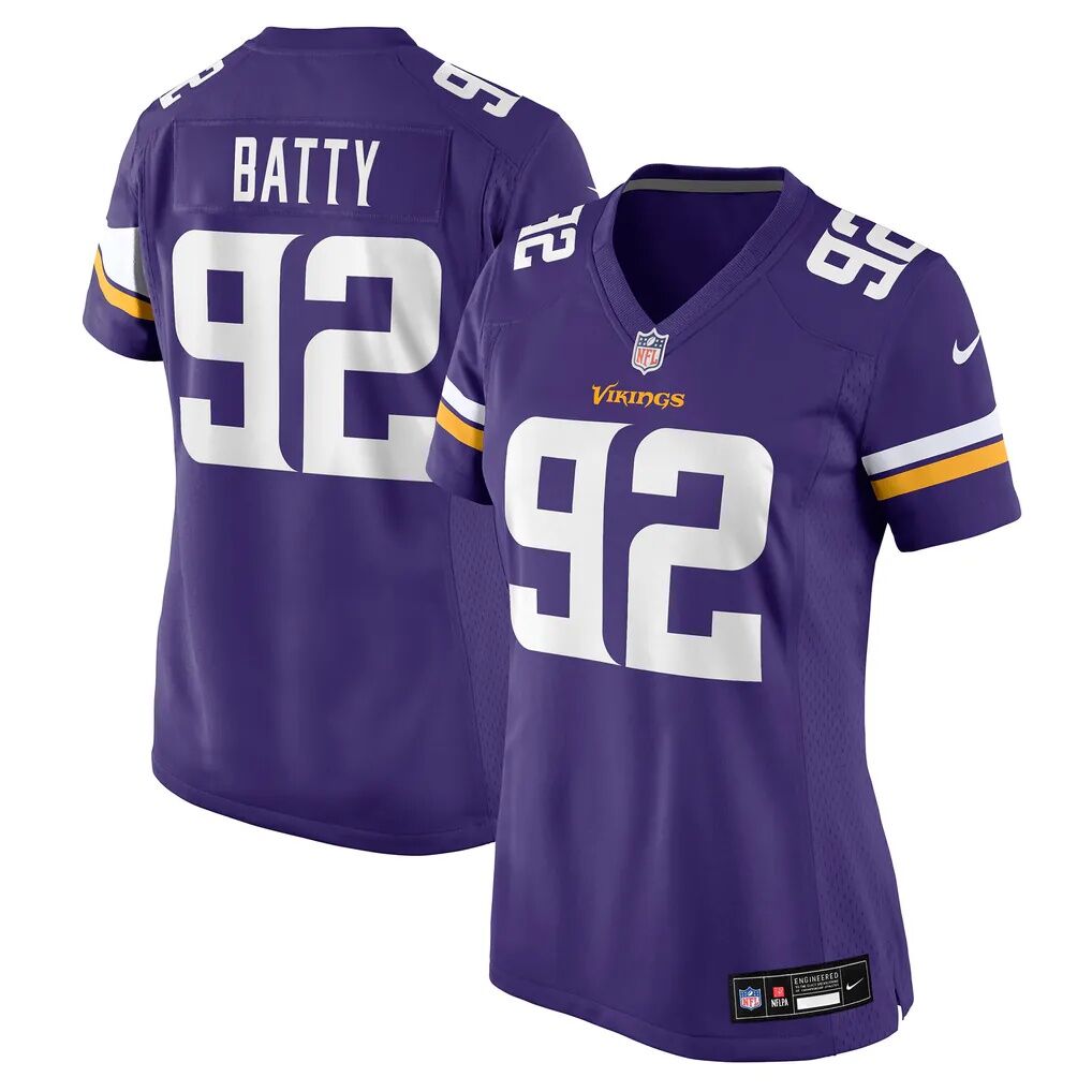 Tyler Batty Minnesota Vikings Nike Women's Team Game Jersey