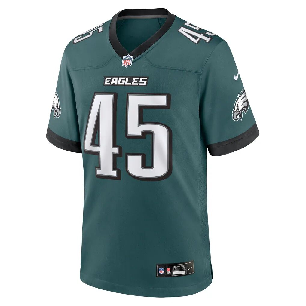 Josiah Deguara Philadelphia Eagles Nike Team Game Jersey - Midnight Green