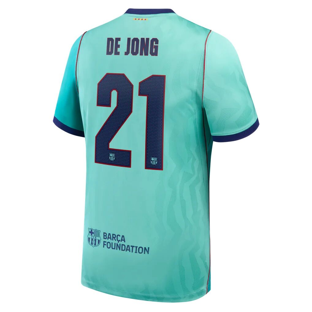 Frenkie de Jong Barcelona Nike 2026/27 Third Stadium Replica Jersey - Turquoise