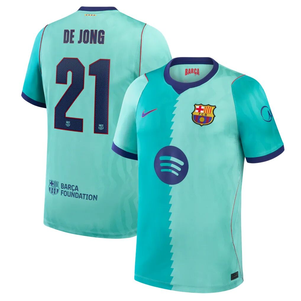 Frenkie de Jong Barcelona Nike 2026/27 Third Stadium Replica Jersey - Turquoise