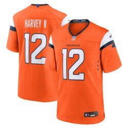 RJ Harvey Denver Broncos Nike Team Game Jersey - Orange - Front View