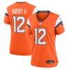 RJ Harvey Denver Broncos Nike Women's Team Game Jersey - Orange - Front View