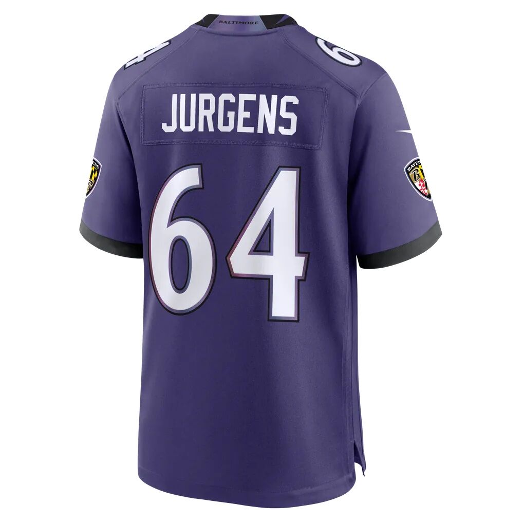Cam Jurgens Baltimore Ravens Nike Team Game Jersey